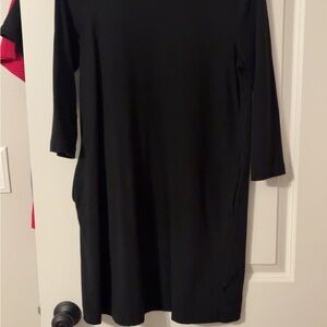 A New Day Black Crew Neck 3/4 Sleeve Dress
